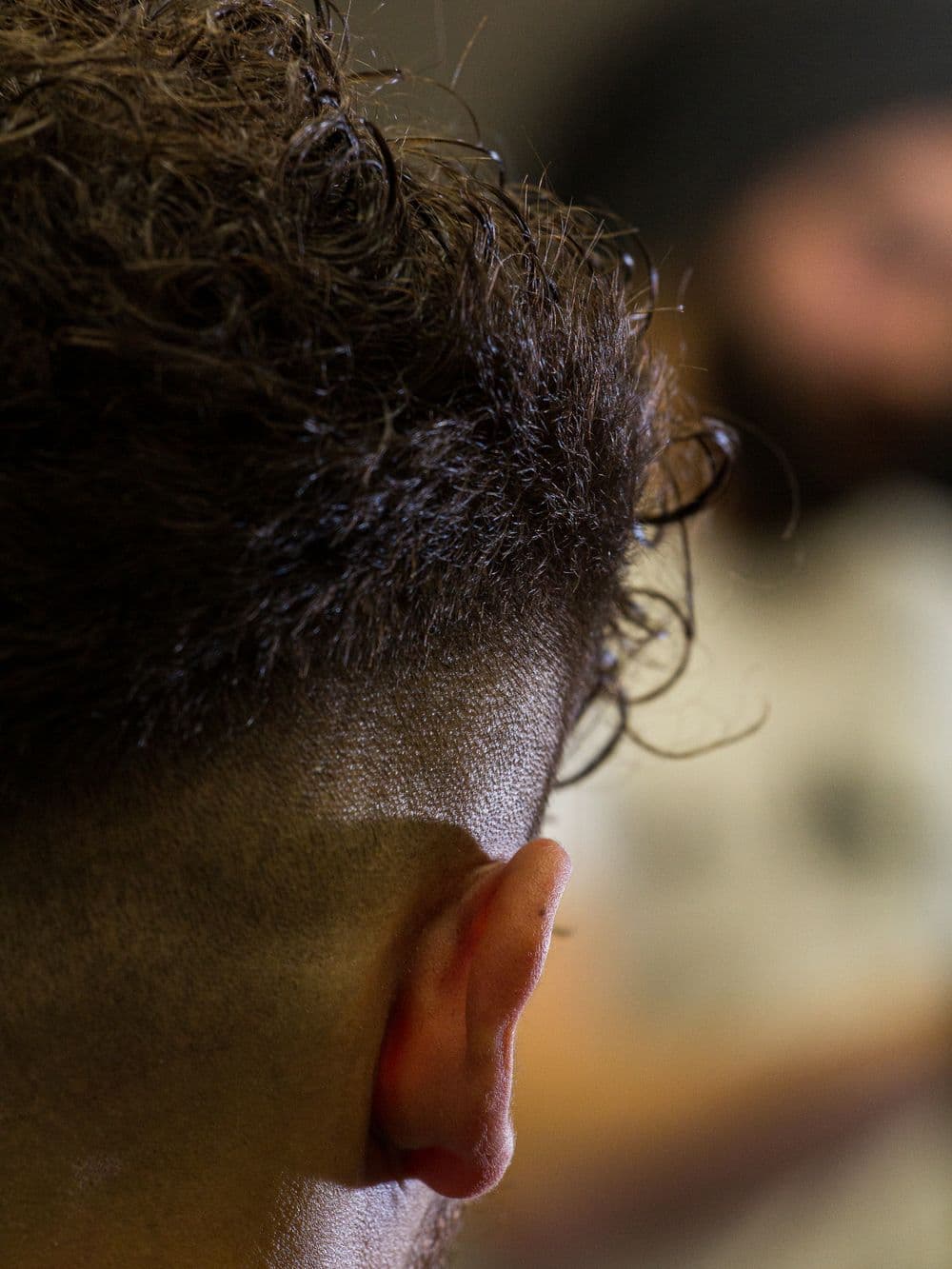 Tight curls faded into the skin
