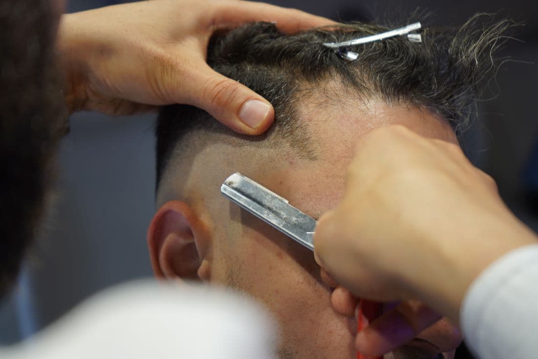Skin fade detailed from the top